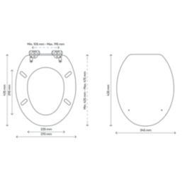 Pilica Soft-Close Toilet Seat Moulded Wood Taupe