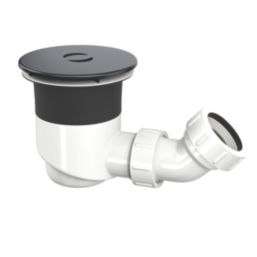 Top-Fix  Shower Waste Matt Black 90mm