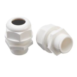 Vimark Nylon Male Comp Glands 25mm White 2 Pack