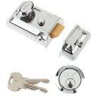 Yale 77  Traditional Night Latch Polished Chrome-Plated 60mm Backset