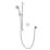 Aqualisa Smart Link HP/Combi Rear-Fed Chrome Thermostatic Single Outlet Concealed Smart Shower with Adjustable Head