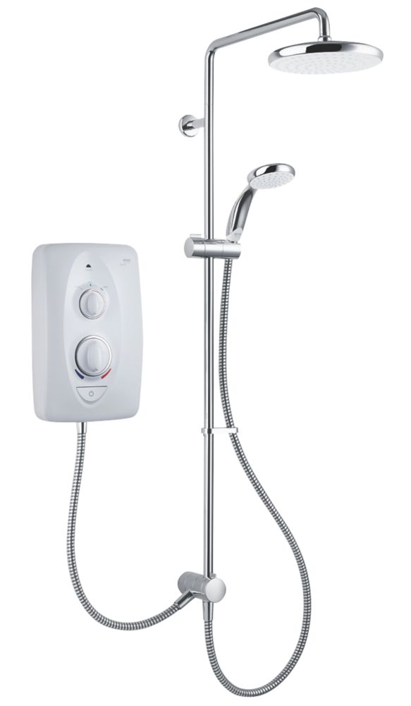 Mira Sprint Dual White 9.5kW Manual Electric Shower | Showers | Screwfix.ie