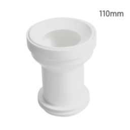 Flomasta  Rigid Straight Pan Connector White 147mm