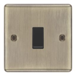 LAP  20A 16AX 1-Gang Intermediate Switch Antique Brass with Black Inserts