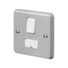 MK Contoura 13A Switched Fused Spur  Grey with Colour-Matched Inserts