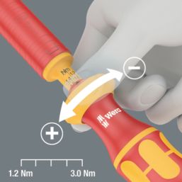 Wera Kraftform 7440 9mm Hex VDE Adjustable Torque Screwdriver 0.3-1.2Nm