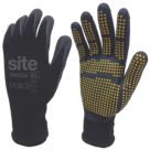 Site SWG223 Micro Dot Gloves Black / Yellow Large