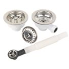 Essentials Stainless Steel Strainer Waste 1 1/2 & 2 Bowl  90mm