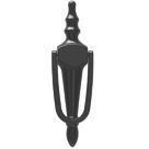 Fab & Fix Classic Slim Door Knocker Black 55mm x 200mm