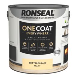 Ronseal 2.5Ltr Buttercream Matt Emulsion Multi Surface Paint