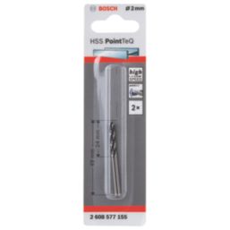 Bosch PointTeQ Straight Shank Metal Drill Bits 2mm x 49mm 2 Pack