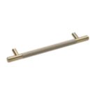 Elite Knobs & Handles Kensington Knurled T Bar Handle Antique Brass 213mm