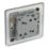 LAP  20A 16AX 2-Gang 2-Way Switch  Matt Black with Colour-Matched Inserts