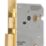 Smith & Locke Fire Rated  Polished Brass Bathroom Lock 76mm Case - 57mm Backset