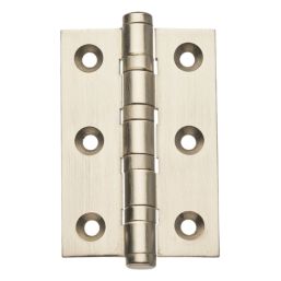 Smith & Locke Satin Nickel  Ball Bearing Hinges 76mm x 50.8mm 2 Pack