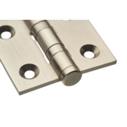 Smith & Locke Satin Nickel  Ball Bearing Hinges 76mm x 50.8mm 2 Pack