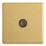 Contactum Lyric 1-Gang Isolated Female Coaxial TV Socket Brushed Brass with Black Inserts