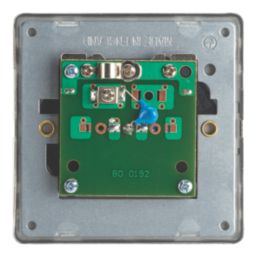 Contactum Lyric 1-Gang Isolated Female Coaxial TV Socket Brushed Brass with Black Inserts