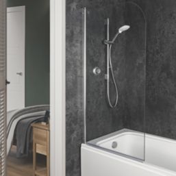 Mira Mode Dual Gravity-Pumped Rear-Fed Chrome Thermostatic Digital Bath/Shower Mixer