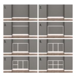 MDF Shaker Wall Panelling 63mm x 9mm x 1200mm 6 Pack