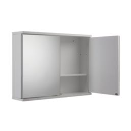 Croydex  Double Door Bathroom Cabinet White  600mm x 140mm x 450mm