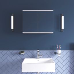 Croydex  Double Door Bathroom Cabinet White  600mm x 140mm x 450mm