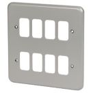 MK Grid Plus 8-Module Grid Faceplate Grey