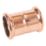 Flomasta  Copper Press-Fit Equal M-Profile Straight Couplers 28mm 2 Pack
