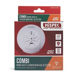 Hispec HSSA/HCO/FF10  Mains Interlinked Fast Fix Interlinked Multi Sensor Heat & Carbon Monoxide Alarm
