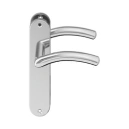 Cooke & Lewis Bourne Fire Rated Latch Lever on Backplate Handle Pair Polished Chrome
