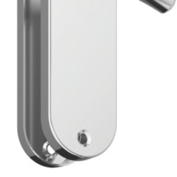 Cooke & Lewis Bourne Fire Rated Latch Lever on Backplate Handle Pair Polished Chrome