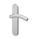 Cooke & Lewis Bourne Fire Rated Latch Lever on Backplate Handle Pair Polished Chrome