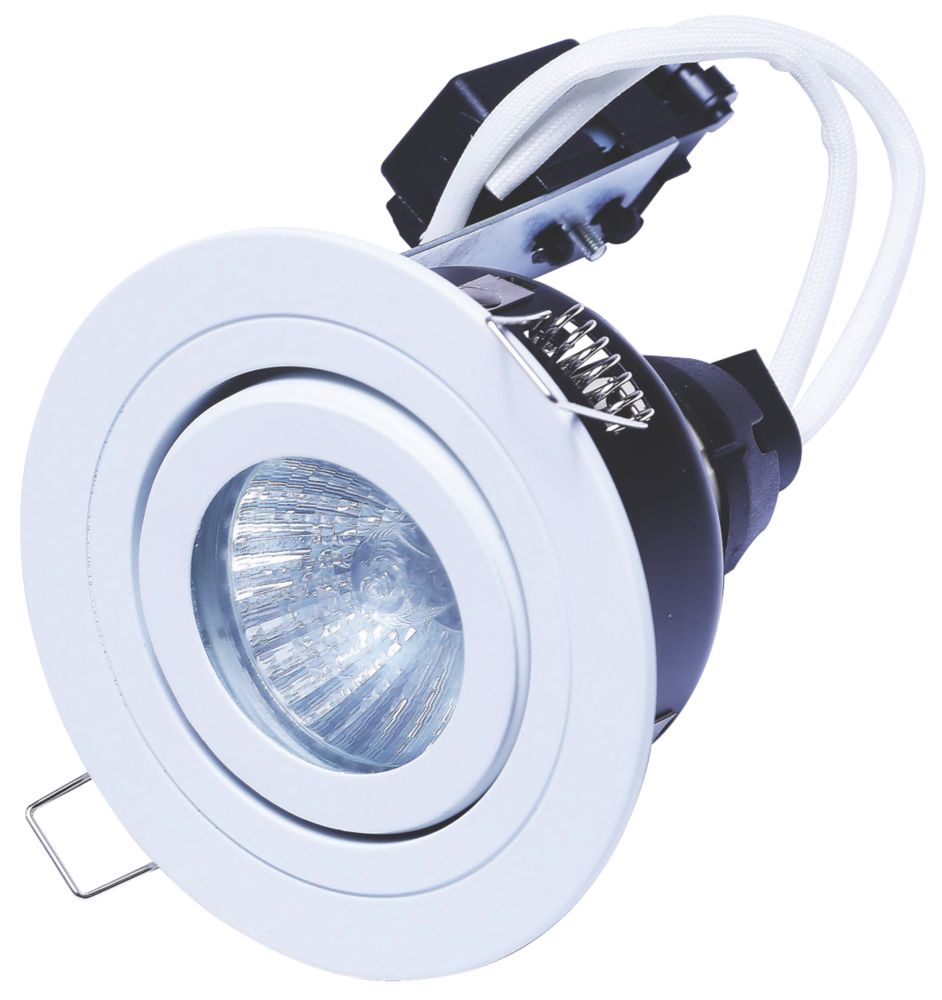 LAP Fixed LED Downlights White 4.5W 420lm 10 Pack - Screwfix