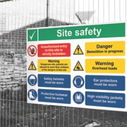 Essentials  "Site Safety" Notice Sign 600mm x 800mm