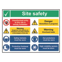 Essentials  "Site Safety" Notice Sign 600mm x 800mm