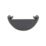 FloPlast  Half Round External Stop End Anthracite Grey 112mm