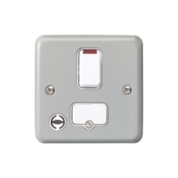 MK Contoura 13A Switched Fused Spur & Flex Outlet with Neon Grey with White Inserts