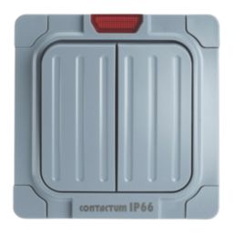 Contactum SRA4823 IP66 10AX 2-Gang Weatherproof Outdoor Intermediate Switch