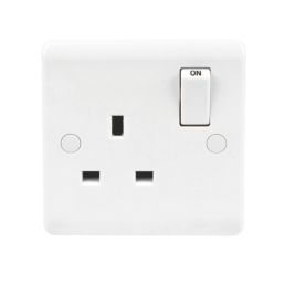 LAP  13A 1-Gang DP Switched Plug Socket White