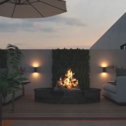 Calex Bergamo Outdoor Up & Downlight Rust