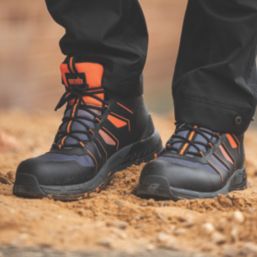 Scruffs Glide Size 11  Black/Orange Water-Resistant  Safety Boots