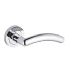 Smith & Locke Bourne Fire Rated Lever on Rose Door Handles Pair Polished Chrome