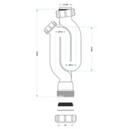 Viva Fixed 32mm Basin 1¼" Straight Through Trap