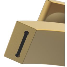 Swirl Wye Brushed Brass 150mm Cloakroom Lever Mono Basin Mixer Tap  With Clicker Waste