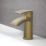 Swirl Wye Brushed Brass 150mm Cloakroom Lever Mono Basin Mixer Tap  With Clicker Waste
