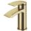 Swirl Wye Brushed Brass 150mm Cloakroom Lever Mono Basin Mixer Tap  With Clicker Waste