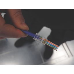 Ideal RJ45 8P/8C Feed-Thru Modular Plugs 25 Pack