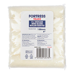 Fortress Trade  Short Pile Roller Sleeve Gloss 4" x 22mm 5 Pack