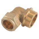 Midbrass  Brass Compression Adapting 90° Male Iron Elbow 1" x 3/4"