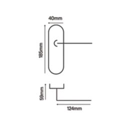 Smith & Locke Studland Fire Rated Latch Long Lever Door Handles Pair Matt Black